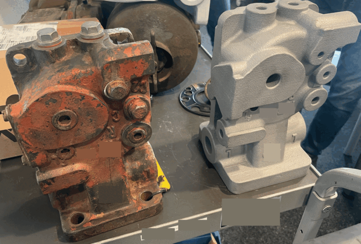 Reverse Engineering Gussteil für Bremsanlagen von Schienenfahrzeugen